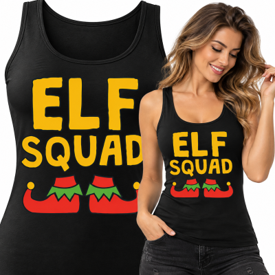 TANK TOP DAMSKI ŚWIĄTECZNY  ELF SQUAD
